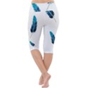 Feather Bird Lightweight Velour Cropped Yoga Leggings View4