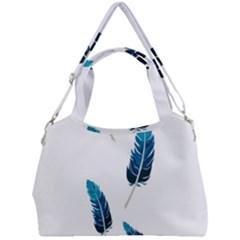 Feather Bird Double Compartment Shoulder Bag by artworkshop