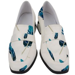 Feather Bird Women s Chunky Heel Loafers by artworkshop