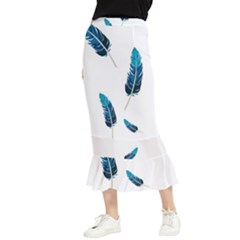 Feather Bird Maxi Fishtail Chiffon Skirt by artworkshop