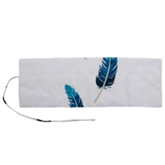 Feather Bird Roll Up Canvas Pencil Holder (m) by artworkshop