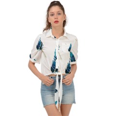 Feather Bird Tie Front Shirt  by artworkshop