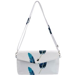 Feather Bird Removable Strap Clutch Bag by artworkshop