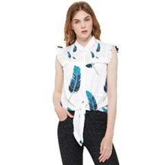 Feather Bird Frill Detail Shirt by artworkshop