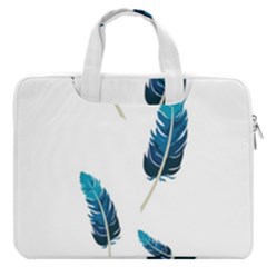 Feather Bird Macbook Pro13  Double Pocket Laptop Bag by artworkshop