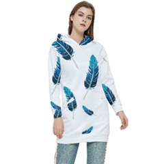 Feather Bird Women s Long Oversized Pullover Hoodie