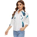 Feather Bird Women s Quarter Sleeve Pocket Shirt View3