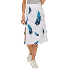 Feather Bird Midi Panel Skirt