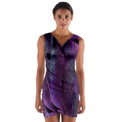 Feather Wrap Front Bodycon Dress by artworkshop