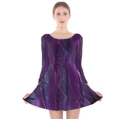 Feather Long Sleeve Velvet Skater Dress by artworkshop