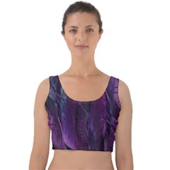 Feather Velvet Crop Top by artworkshop