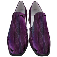 Feather Women Slip On Heel Loafers by artworkshop