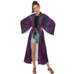 Feather Maxi Kimono by artworkshop