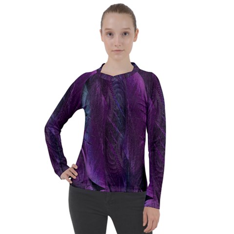 Feather Women s Pique Long Sleeve Tee by artworkshop