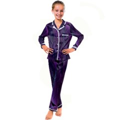 Feather Kid s Satin Long Sleeve Pajamas Set by artworkshop