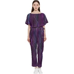 Feather Batwing Lightweight Chiffon Jumpsuit by artworkshop