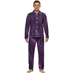 Feather Men s Long Sleeve Velvet Pocket Pajamas Set