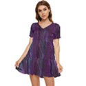 Feather Tiered Short Sleeve Babydoll Dress View1