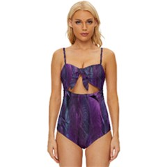 Feather Knot Front One-piece Swimsuit