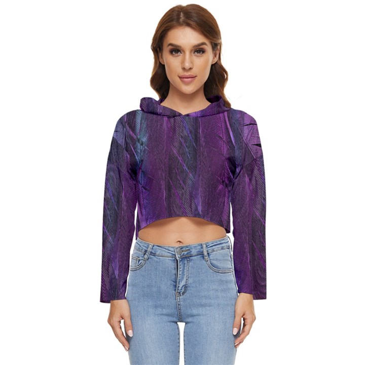 Feather Women s Lightweight Cropped Hoodie