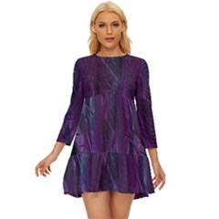 Feather Long Sleeve Babydoll Dress by artworkshop