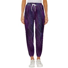 Feather Cropped Drawstring Pants