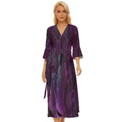 Feather Midsummer Wrap Dress