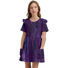 Feather Kids  Frilly Sleeves Pocket Dress