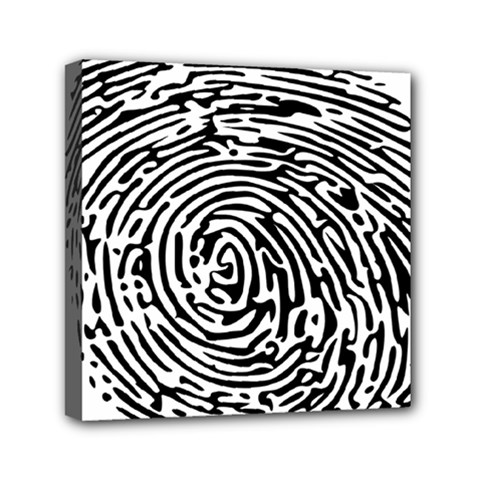 Fingerprint Mini Canvas 6  X 6  (stretched) by artworkshop