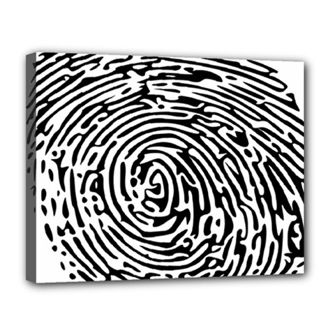 Fingerprint Canvas 14  X 11  (stretched) by artworkshop