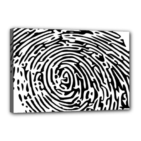 Fingerprint Canvas 18  X 12  (stretched) by artworkshop