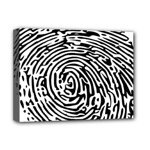 Fingerprint Deluxe Canvas 16  X 12  (stretched)  by artworkshop