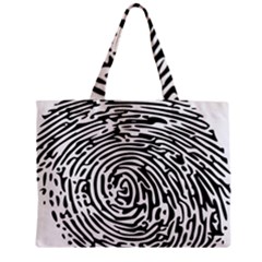 Fingerprint Zipper Mini Tote Bag by artworkshop