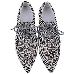 Fingerprint Pointed Oxford Shoes by artworkshop