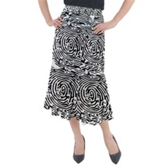 Fingerprint Midi Mermaid Skirt by artworkshop