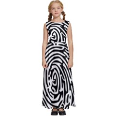 Fingerprint Kids  Satin Sleeveless Maxi Dress by artworkshop