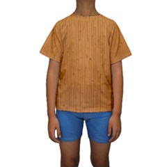 Hardwood Vertical Kids  Short Sleeve Swimwear by artworkshop