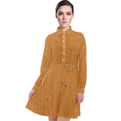 Hardwood Vertical Long Sleeve Chiffon Shirt Dress by artworkshop