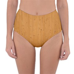 Hardwood Vertical Reversible High-waist Bikini Bottoms by artworkshop