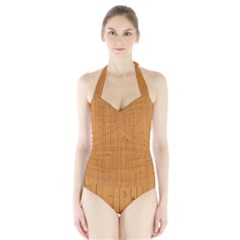 Hardwood Vertical Halter Swimsuit by artworkshop