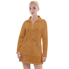 Hardwood Vertical Women s Long Sleeve Casual Dress by artworkshop