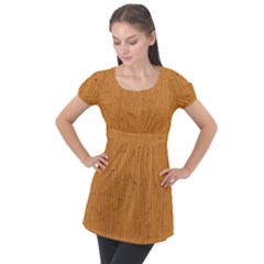 Hardwood Vertical Puff Sleeve Tunic Top by artworkshop