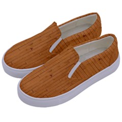 Hardwood Vertical Kids  Canvas Slip Ons by artworkshop