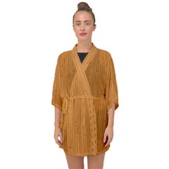 Hardwood Vertical Half Sleeve Chiffon Kimono by artworkshop