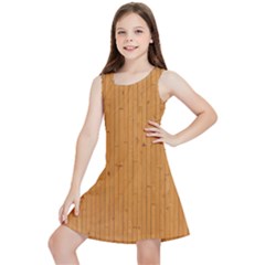 Hardwood Vertical Kids  Lightweight Sleeveless Dress by artworkshop