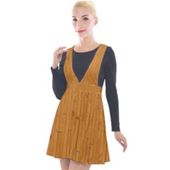 Hardwood Vertical Plunge Pinafore Velour Dress by artworkshop