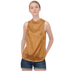 Hardwood Vertical High Neck Satin Top by artworkshop