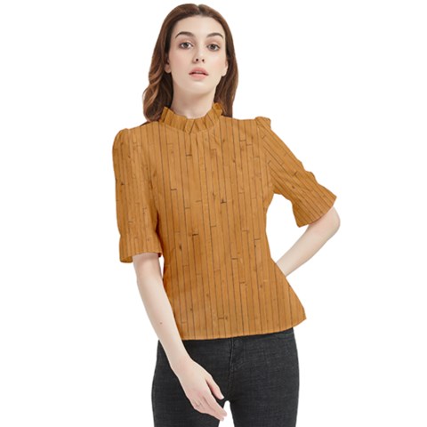 Hardwood Vertical Frill Neck Blouse by artworkshop