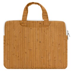 Hardwood Vertical Macbook Pro 16  Double Pocket Laptop Bag  by artworkshop