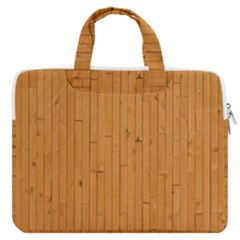 Hardwood Vertical Macbook Pro13  Double Pocket Laptop Bag by artworkshop